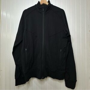 Lululemon Men's Black Full Zip Jacket w/Zippered Pockets Vented Armpits Size L